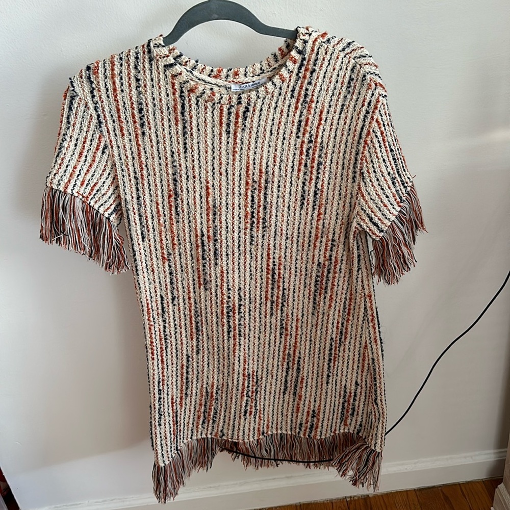 Zara fringe dress size medium